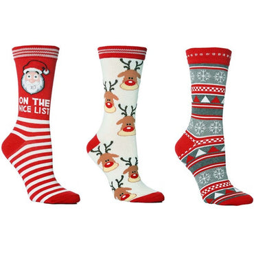 Christmas Socks Women Cartoon Santa Claus Elk Bell Snowflake Cotton Cute Socks Christmas Gifts for Girl Socks